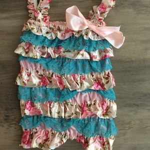 Floral ruffle romper